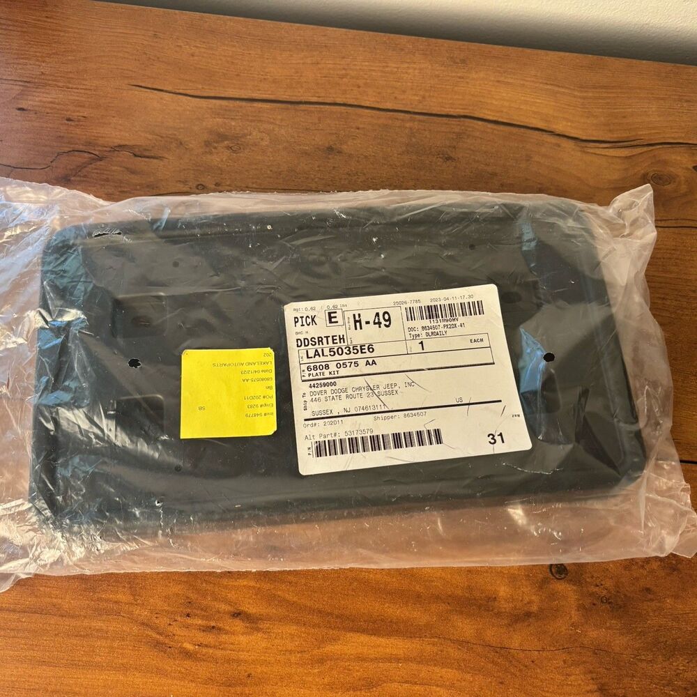 Mopar 68080575AA Front License Plate Bracket for Jeep Compass (Approx 2011-2017)